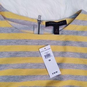 COPY - 💖NWT💖Banana Republic Yellow&Gray Striped Top XS